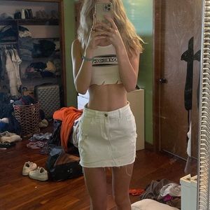 white denim skirt from Hollister!